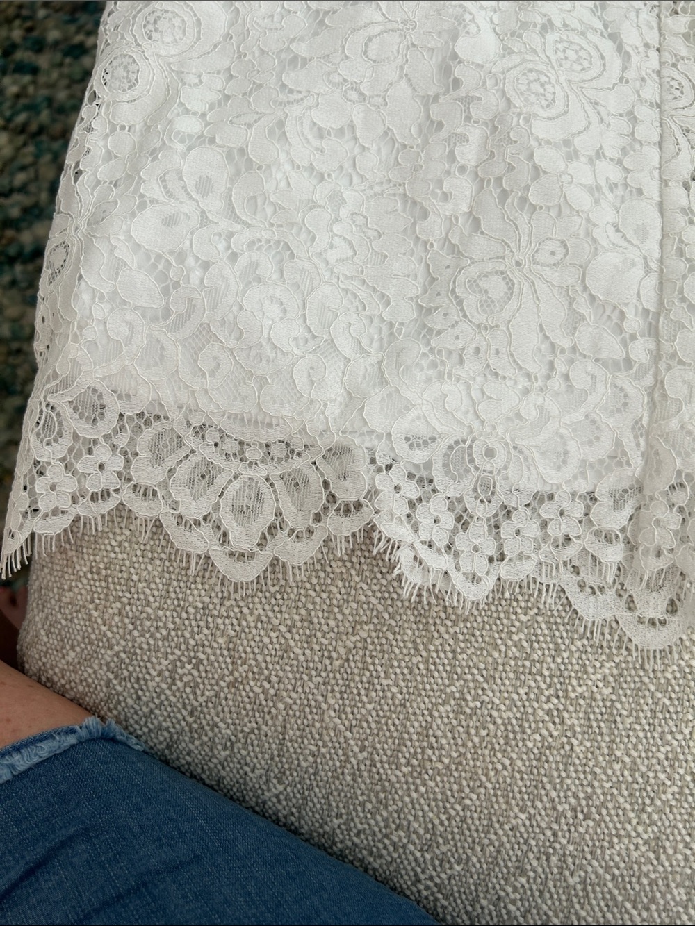 Isaac Mizrahi White Lace Wide-Leg Pants - Picture 2 of 4
